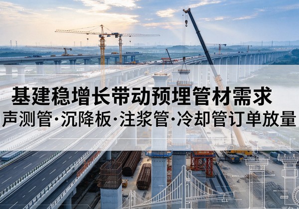 寿县基建稳增长带动预埋监测管材需求，声测管、沉降板、注浆管订单持续放量